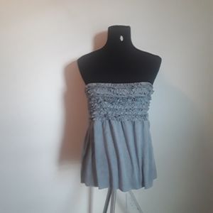 Ruffle tube strapless top